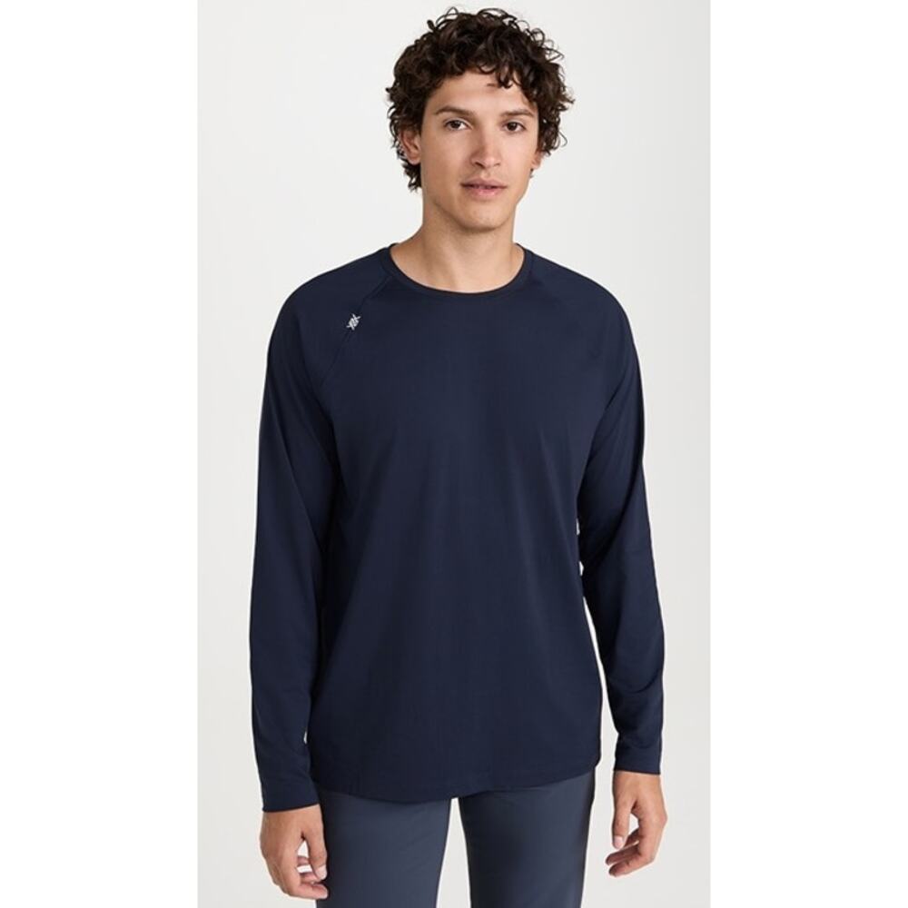 Rhone Mens Medium Long Sleeve Athletic Shirt Charcoal Gray Performance